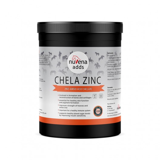 NuVena Chela Zinc 550g - cynk dla koni, chelat aminokwasowy